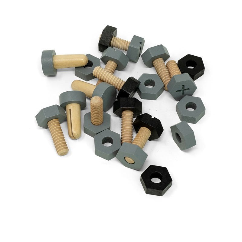 Wooden Nuts & Bolts Set