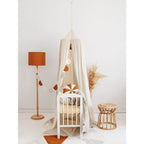 "Cream Circus" Linnen Slinger met Halve Manen