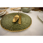 Gouden taart en messchop met transparant handvat