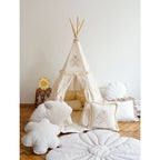 Boho Style Tipi Tent with Mat