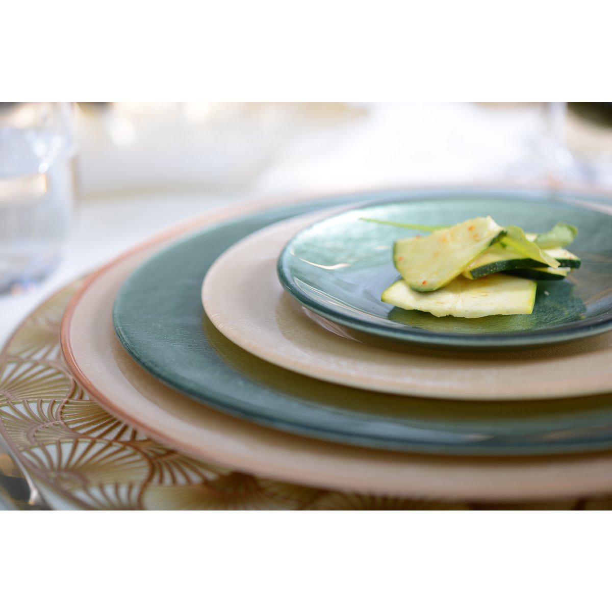 Ginkgo gouden ronde plaat