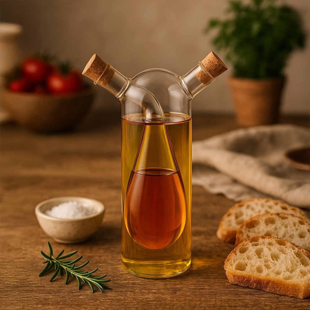 Aulica Dual Oil & Vinegar Glass Bottle