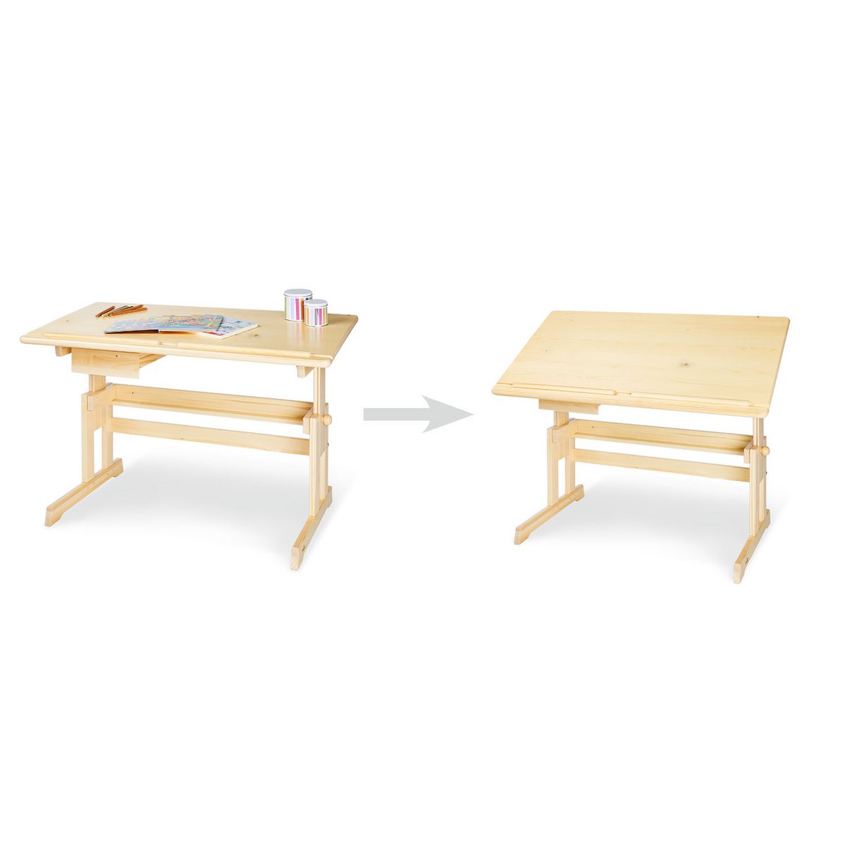 Adjustable Wooden Study Desk