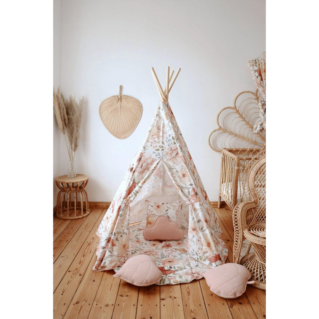Tipi en mattenset "Flower power"