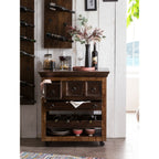 Rustic Reclaimed Wood Kitchen Trolley