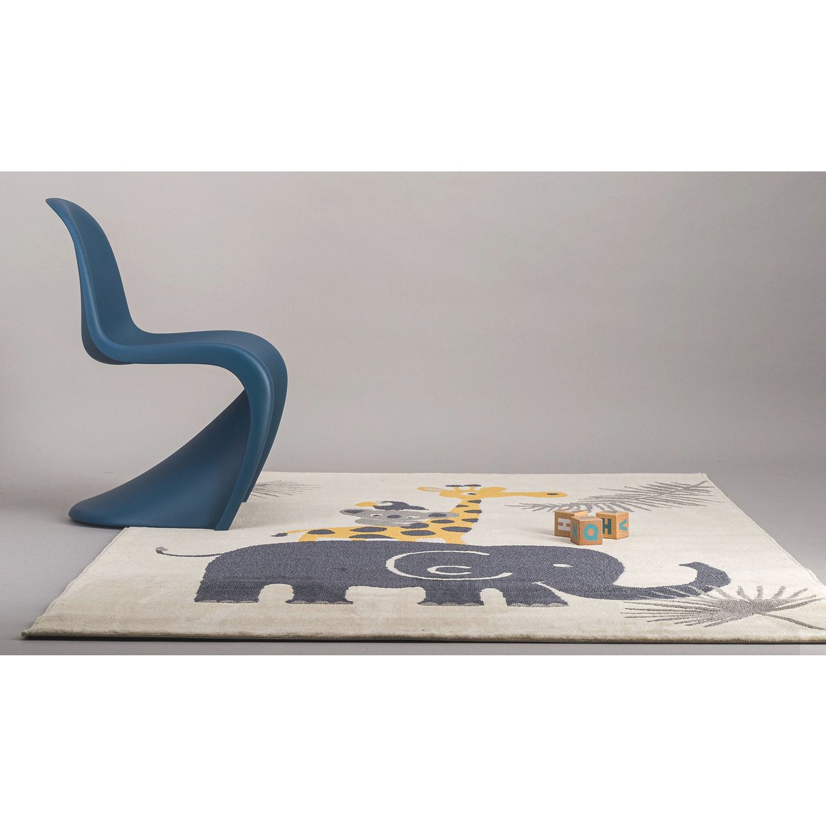 Ontwerp en zachte kindertapijt met spoel jungle haar