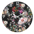 Baroque Floral Wall Clock – Ø34 cm