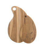 J-Line Terong Teak snijplank - hout - naturel - L