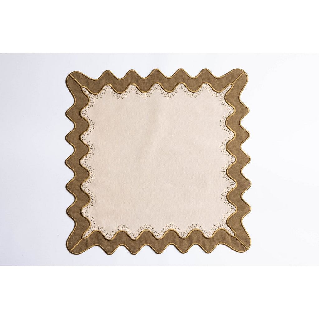 Gisèle Scallop napkins with embroidered detail (set of 2)