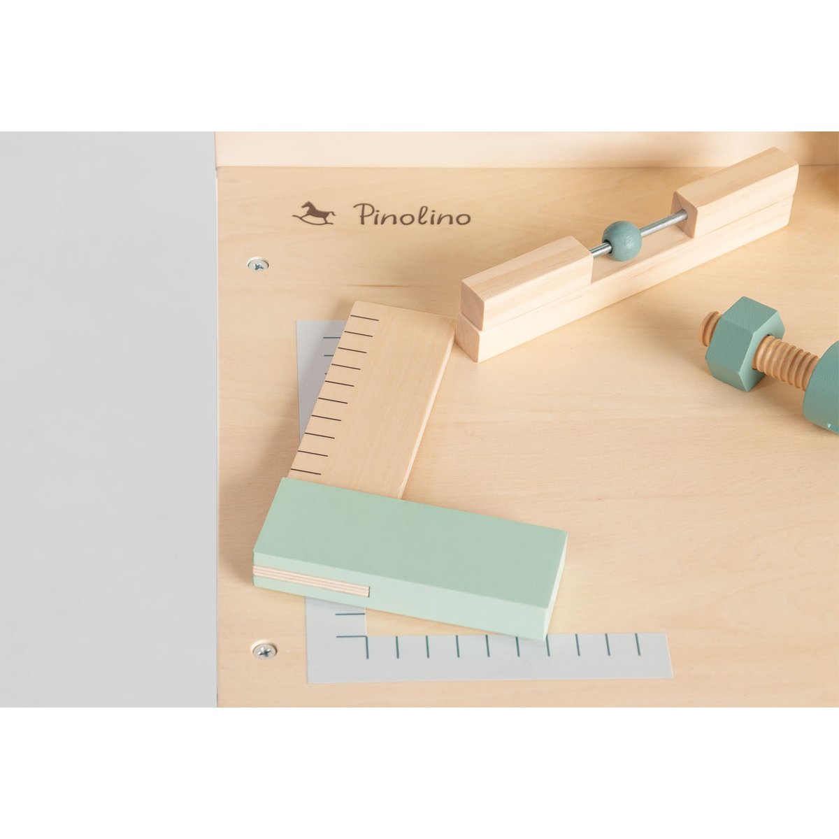 26-Piece Wooden Workbench with Circular Saw and Drawing Board