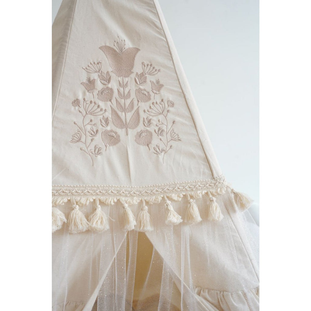 Boho Style Tipi Tent with Mat