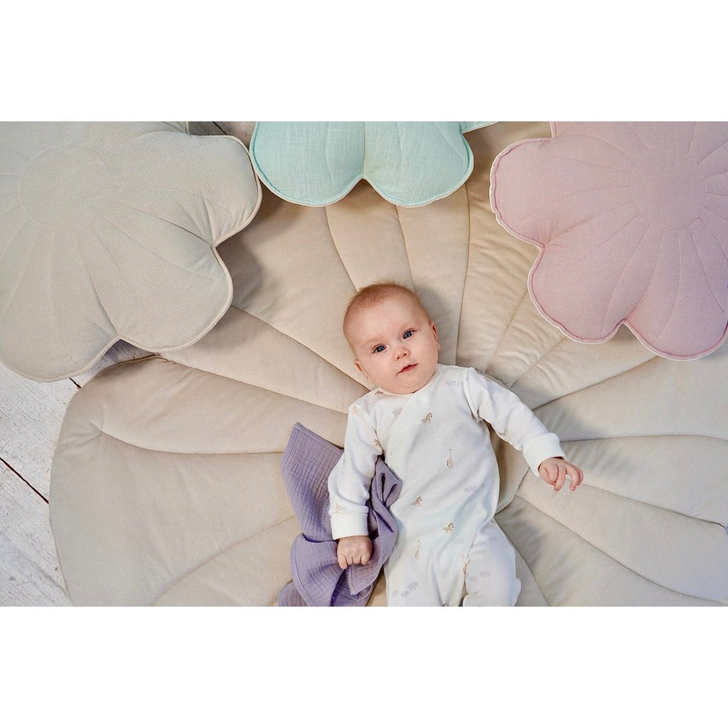 Fluwelen bloeimat "Crème yucca"