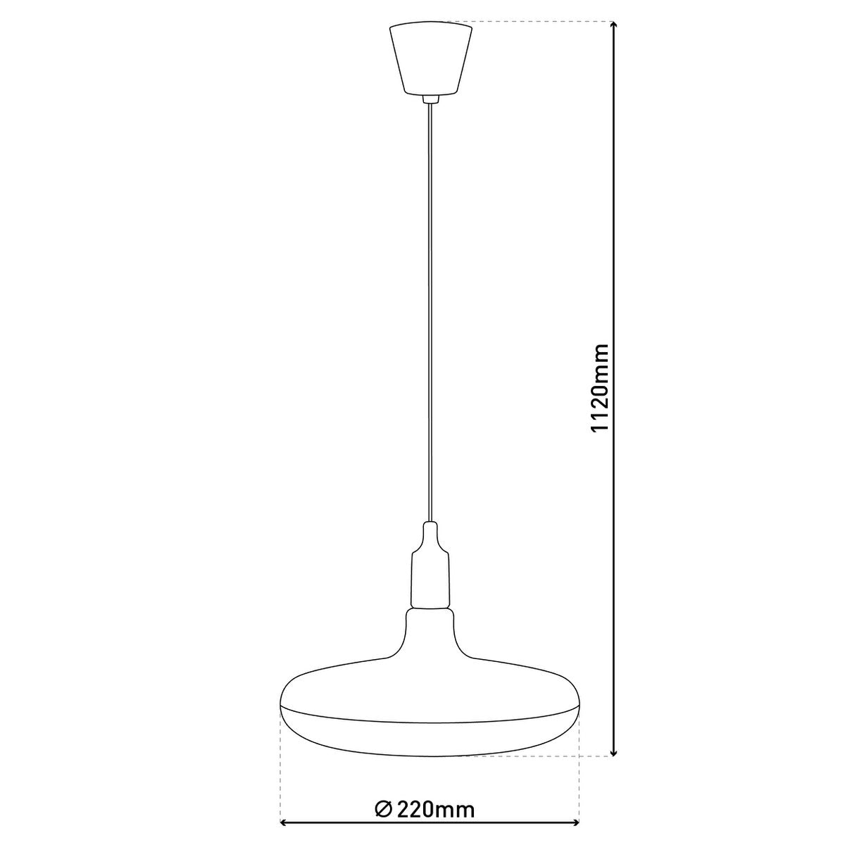 Red Retro-Modern Pendant Light ''UFO''