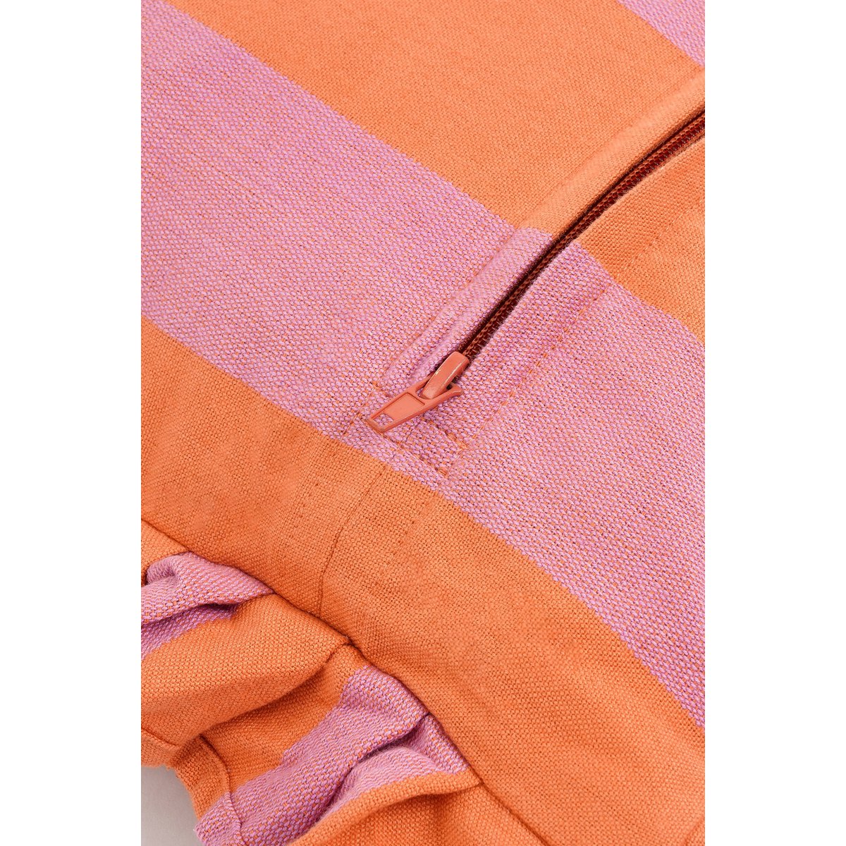 Sierkussen - L45 x B45 x H10 cm - Katoen - Lila, Oranje