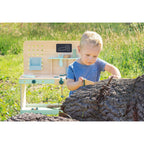 26-Piece Wooden Workbench with Circular Saw and Drawing Board