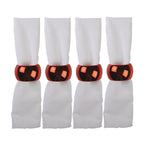 Set van 4 ronde van enkele rode handdoeken