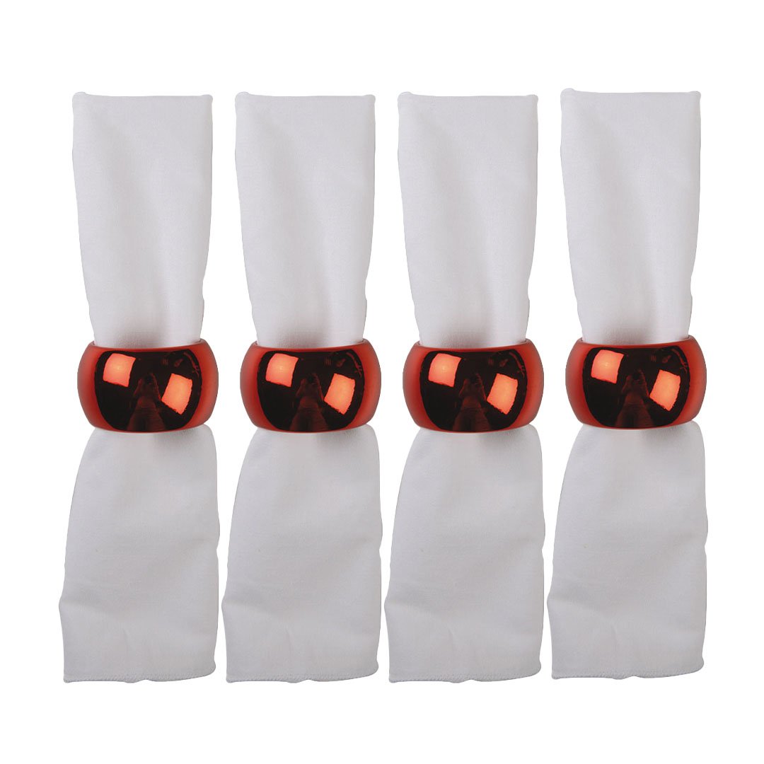 Set van 4 ronde van enkele rode handdoeken