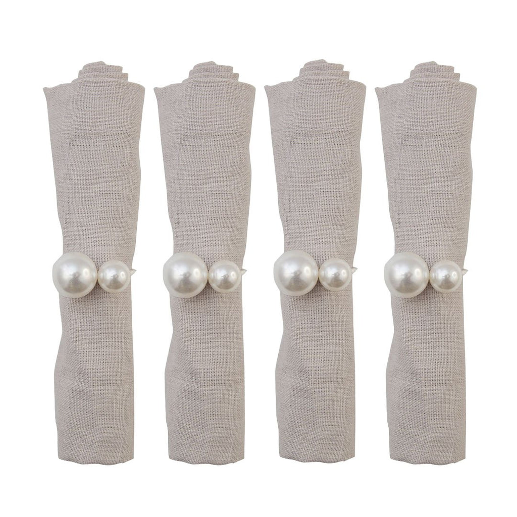 Set van 4 rondes van dubbele parelhanddoeken