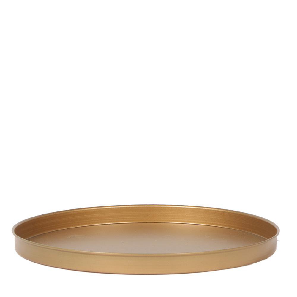 Kolibri Home | Decoratieschaal - Rond gouden dienblad Ø30cm