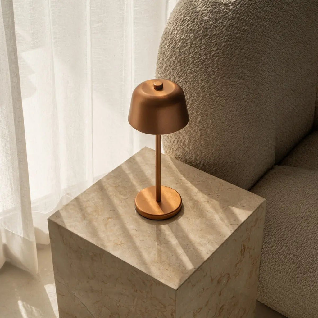 Anton Koperen Oplaadbare Tafellamp | Stijlvolle en draadloze verlichting