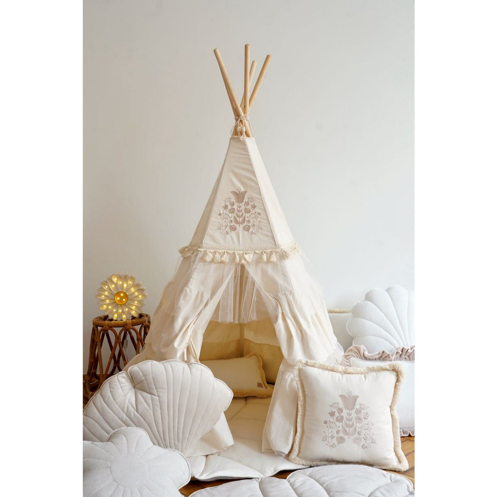 Boho Style Tipi Tent with Mat