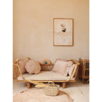 Zacht fluwelen kussen met ruche “Latte”