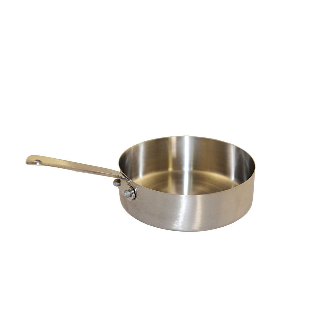 Mini Matte ronde steelpan met lange ronde 10x10x3cm