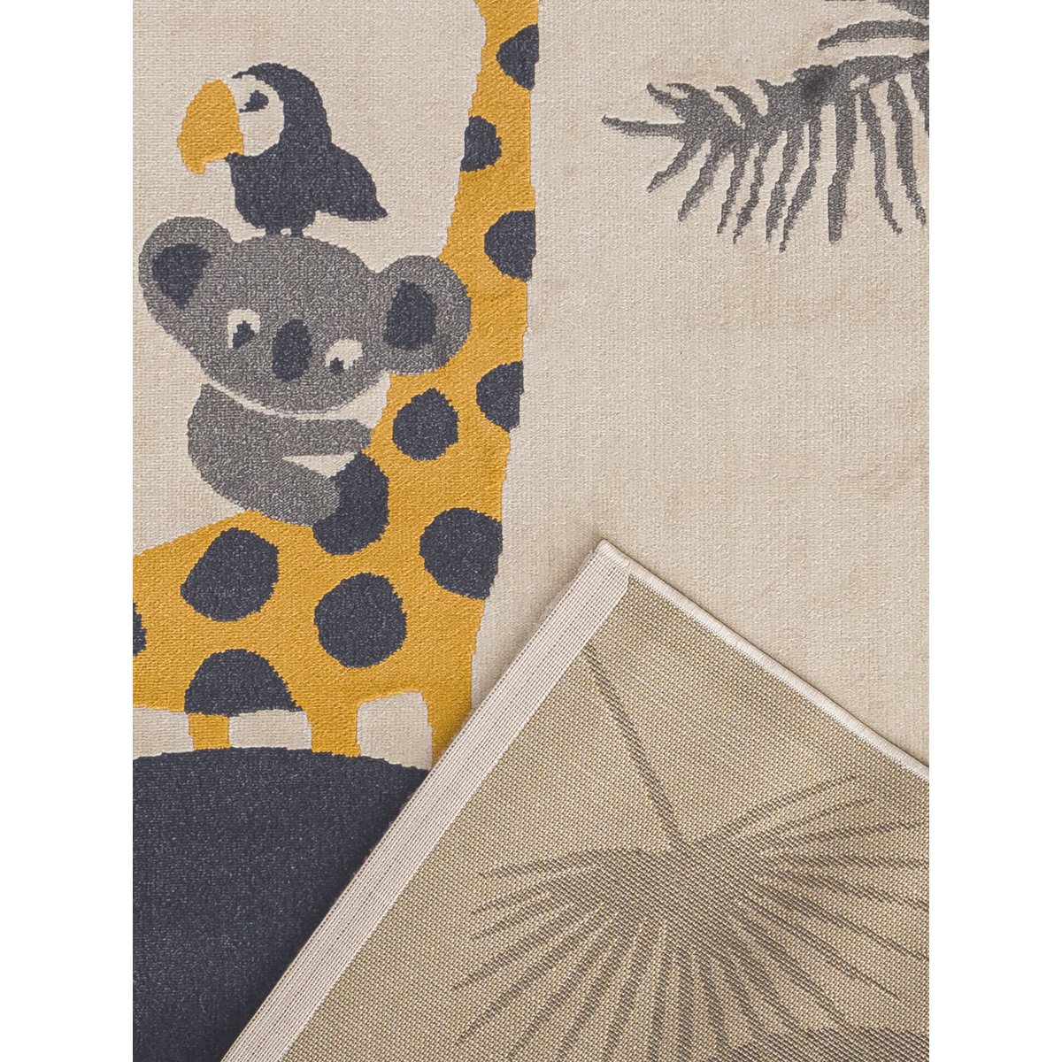 Ontwerp en zachte kindertapijt met spoel jungle haar