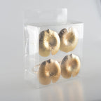 Set van 4 rondes van Nilled servetten gouden