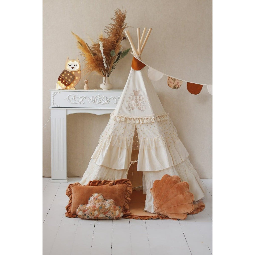 Boho Style Tipi Tent with Mat