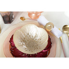 Set van 4 rondes van Nilled servetten gouden