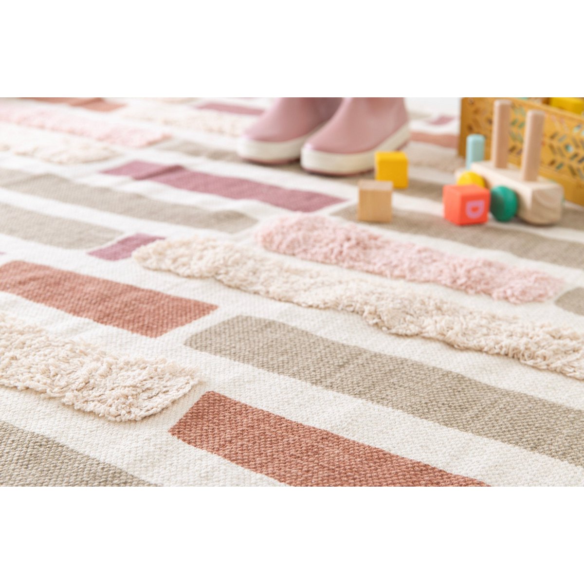 Kind Tapijt getuft in wasbaar katoen in de anouk -machine