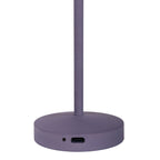 2-ex-ingestelde LED-batterijtafel Licht "Gomba" voor buiten en binnen, gemaakt van metaal en plastic in bramen, 18,5 cm hoog