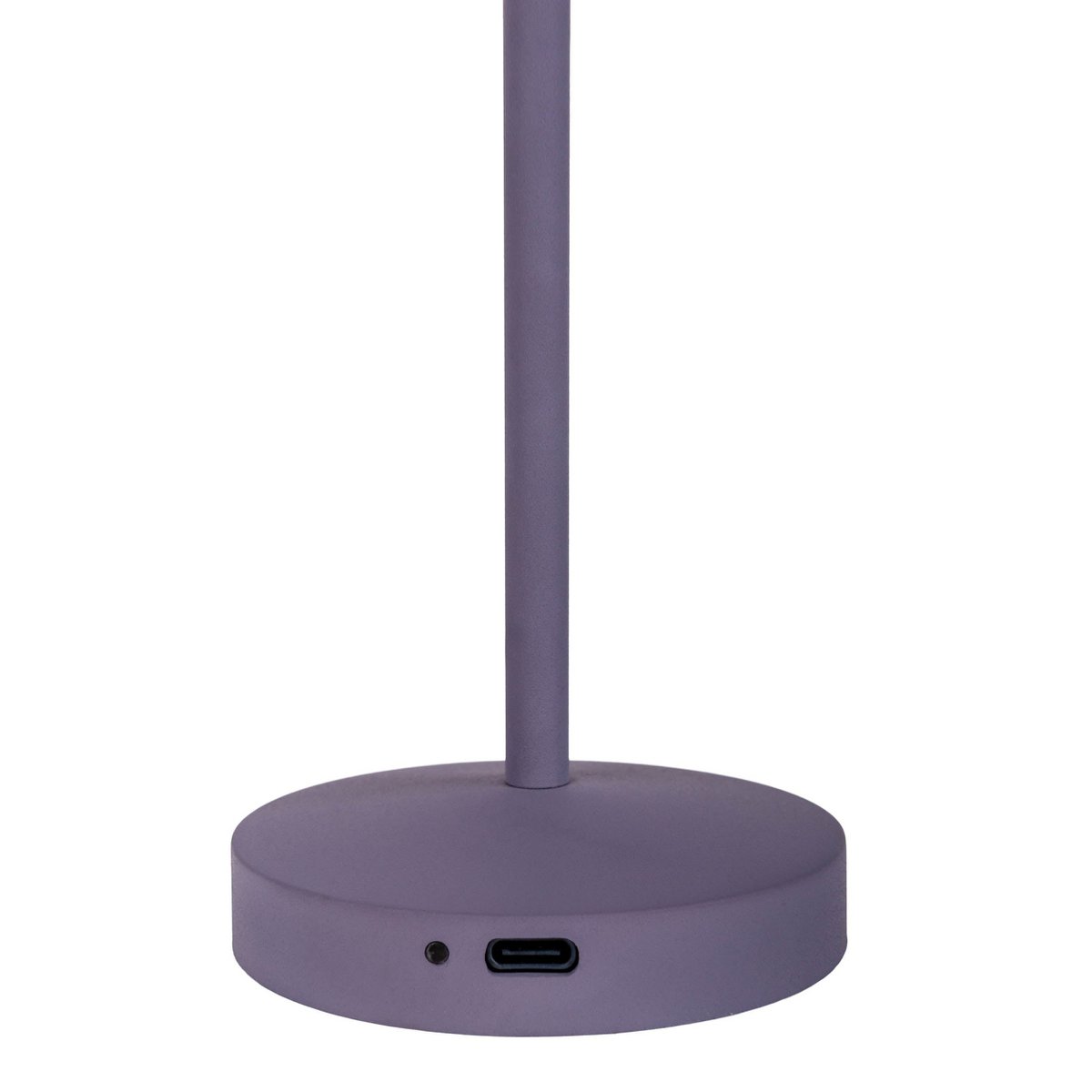 2-ex-ingestelde LED-batterijtafel Licht "Gomba" voor buiten en binnen, gemaakt van metaal en plastic in bramen, 18,5 cm hoog