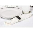 Set van 4 rondes van gehamerde ovale handdoeken