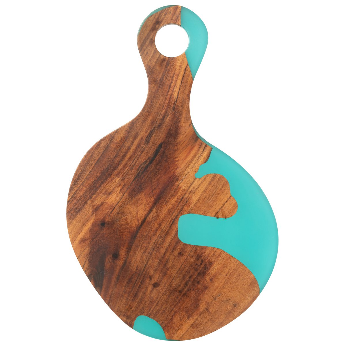 J-Line snijplank Modern - hout/epoxyhars - naturel/blauw