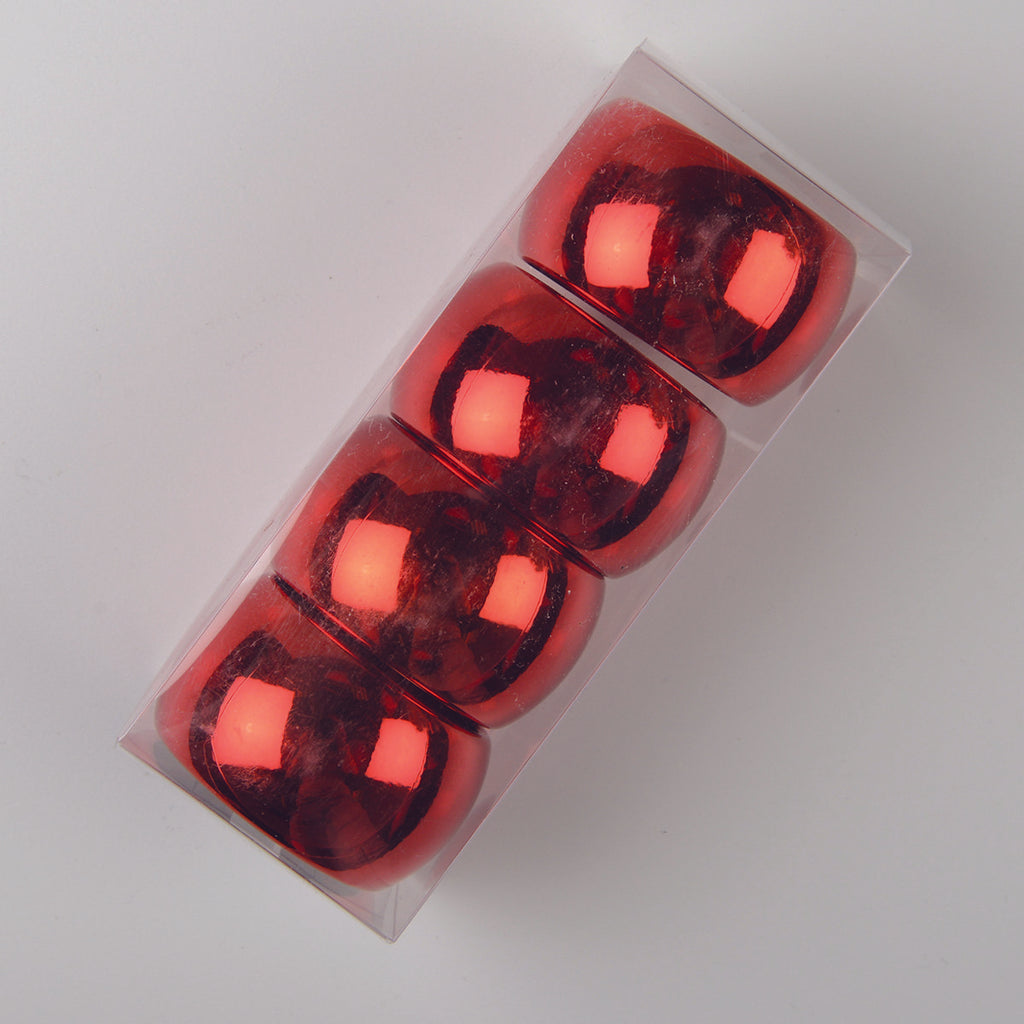 Set van 4 ronde van enkele rode handdoeken