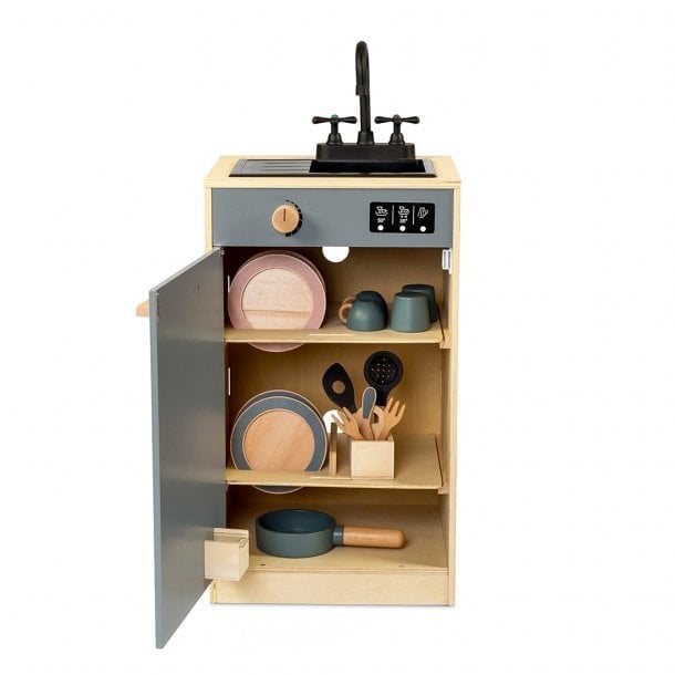 Wooden Play Dishwasher with Sink