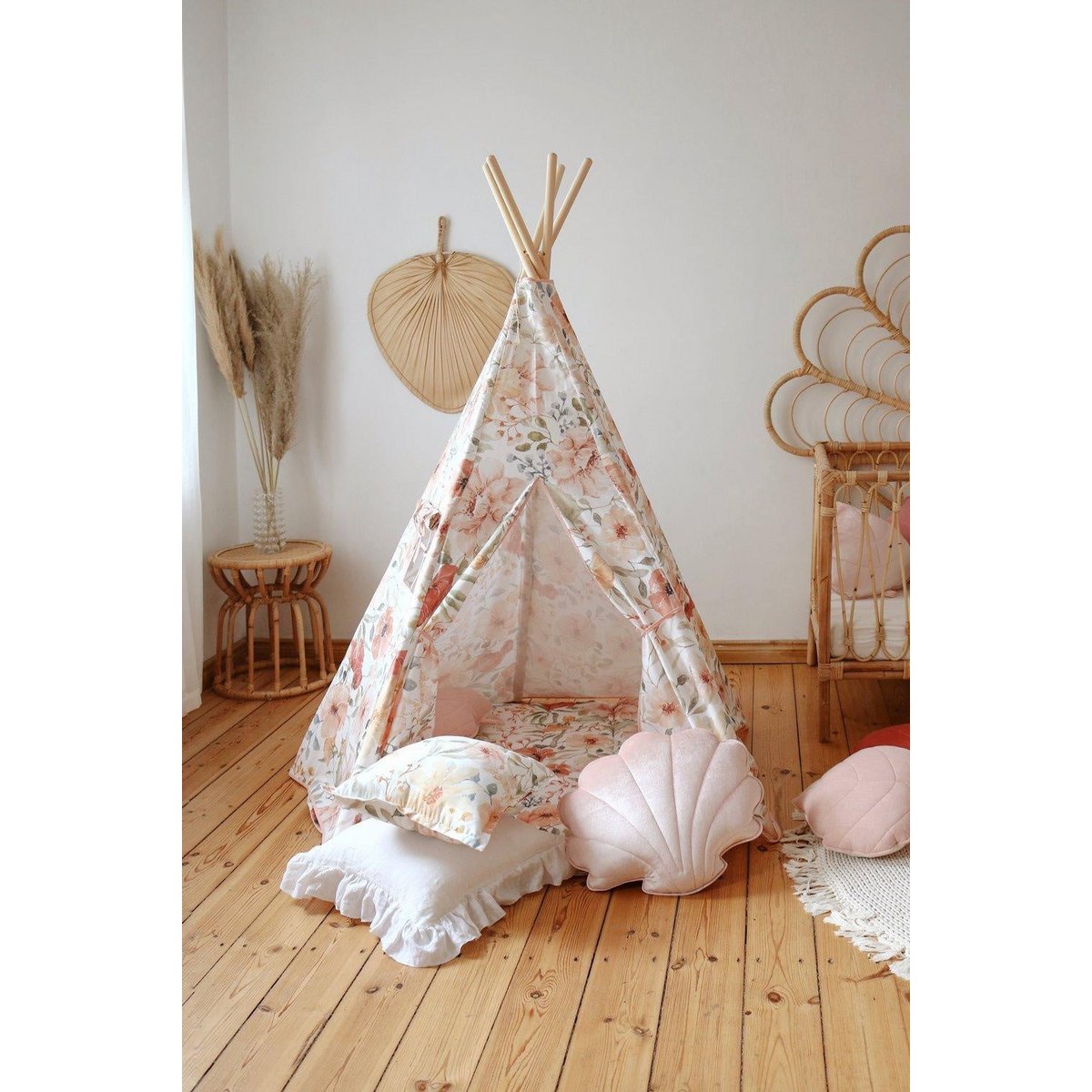 Tipi en mattenset "Flower power"