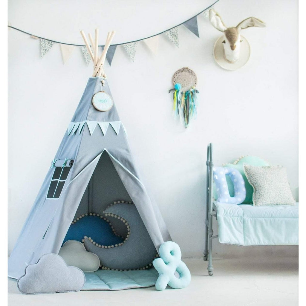 Tipi "Mint Love" met slinger en mattenset