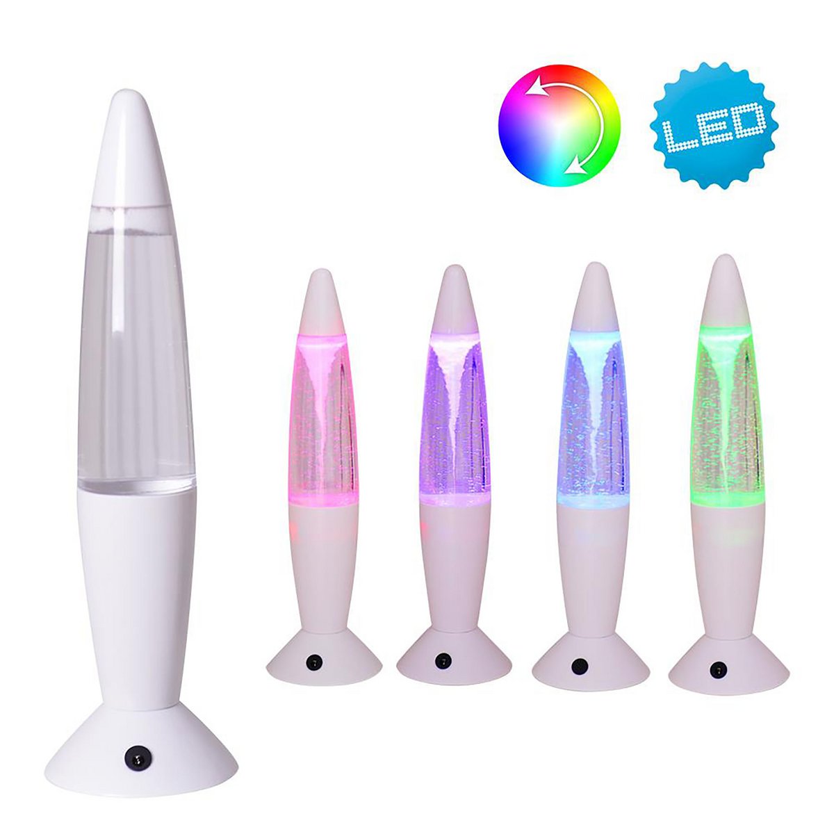 LED -tafellicht "Tornado", de decoratie gemaakt van metaal en plastic, ca. 36 cm hoog, met stevig ingebouwde LED's, doneert kleurrijk licht, voor woonkamer, kantoor, kinderkamer of nachtkastje