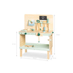 26-Piece Wooden Workbench with Circular Saw and Drawing Board