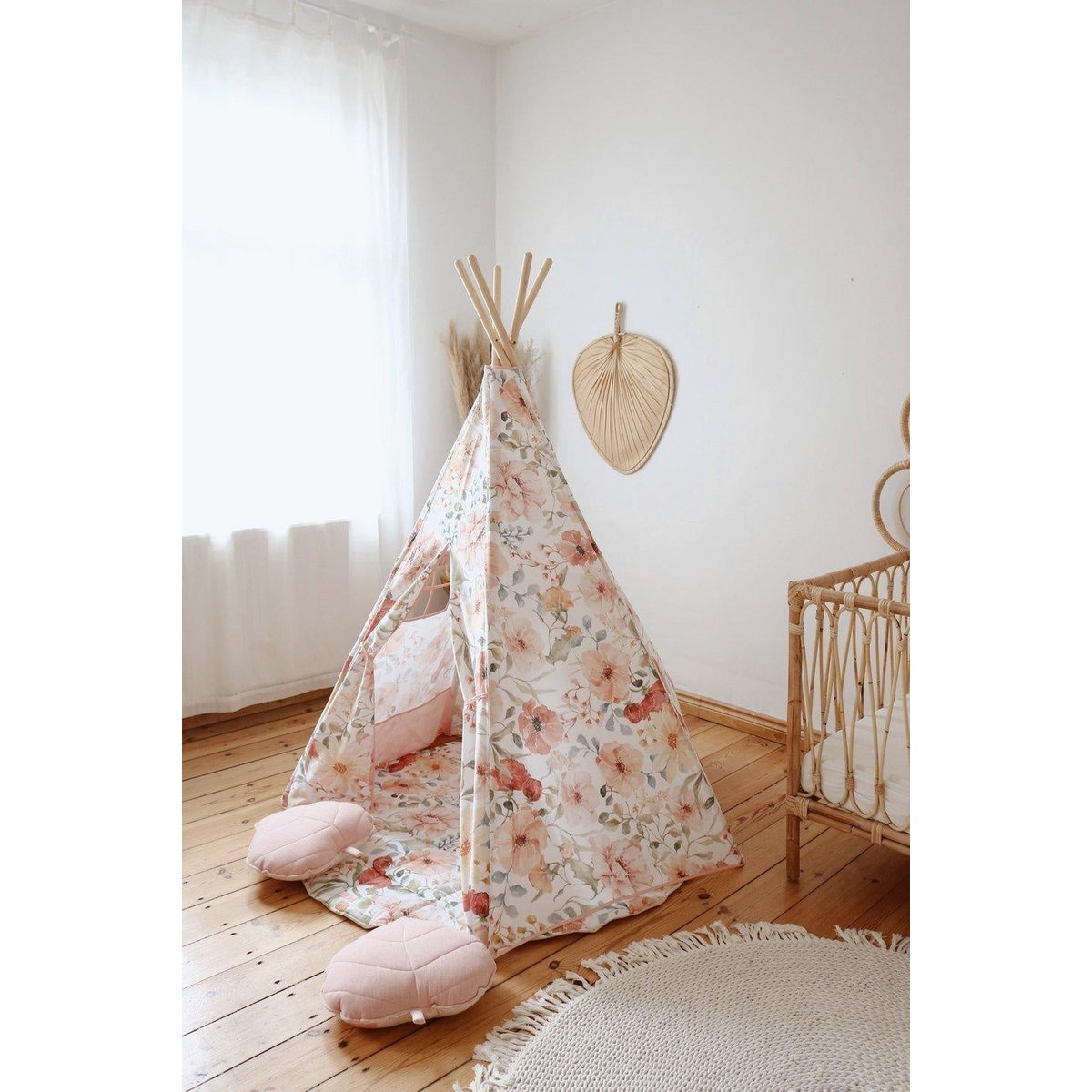 Tipi en mattenset "Flower power"