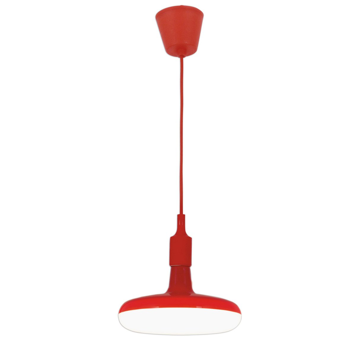 Red Retro-Modern Pendant Light ''UFO''