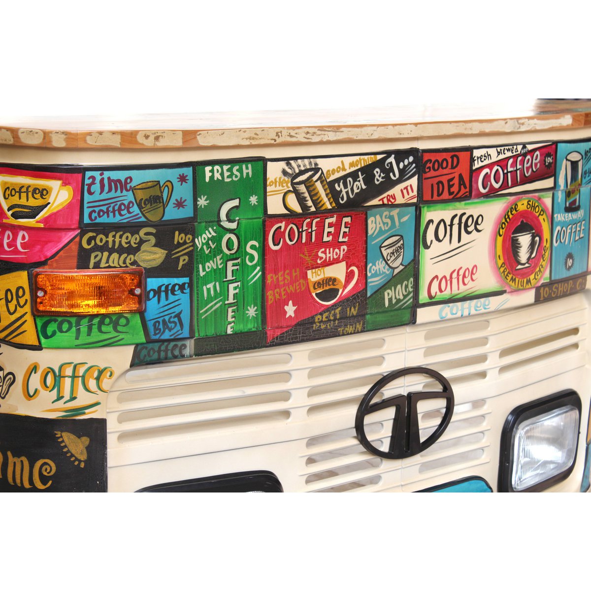 Recycled Truck Front Bar Counter