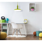Green Retro-Modern Pendant Light ''UFO''