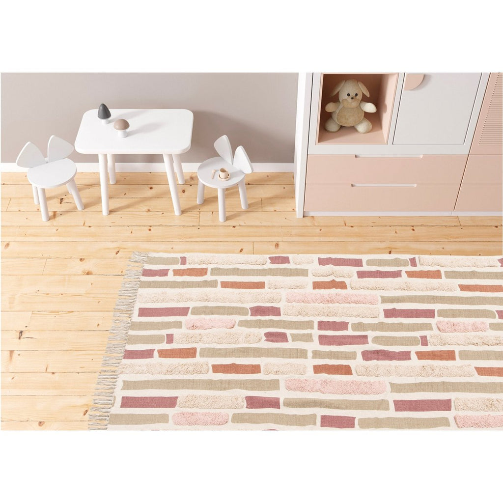 Kind Tapijt getuft in wasbaar katoen in de anouk -machine