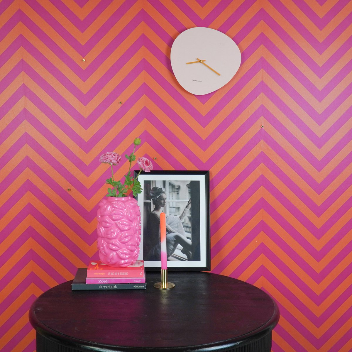 The Soft Pink Organic Wall Clock