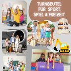 Kindergymtas Bouwvoertuigen 4 Wit