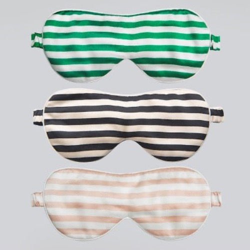 100% zijde ontspanningsslaapmasker-19 mm-bandjes op schaakbordpatronen-oversize